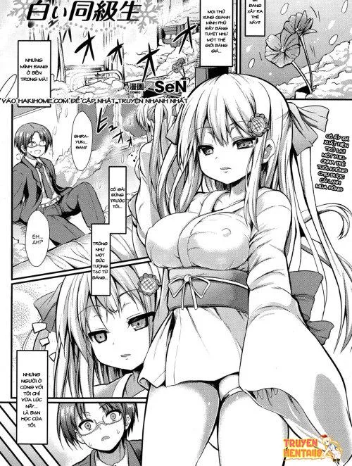 Bìa truyện Cô Bạn Cùng Lớp Tóc Trắng Bạc