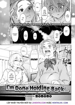 I’m Done Holding Back - Bìa truyện