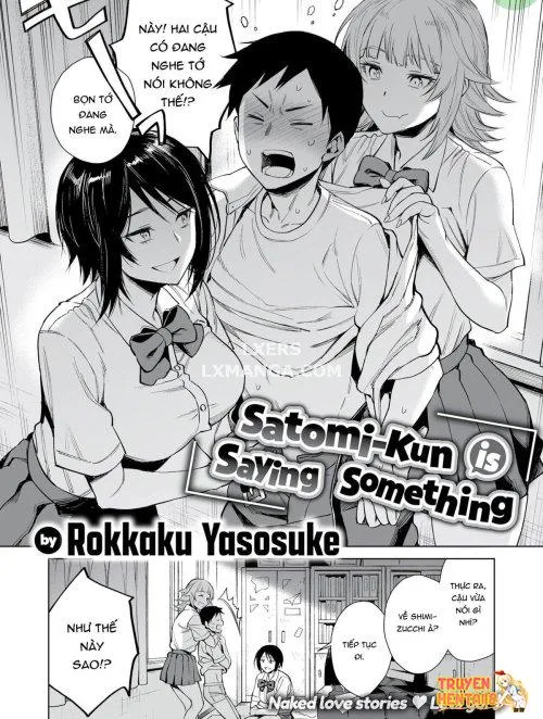 Bìa truyện Satomi-kun Đang Muốn Nói Điều Gì Đó